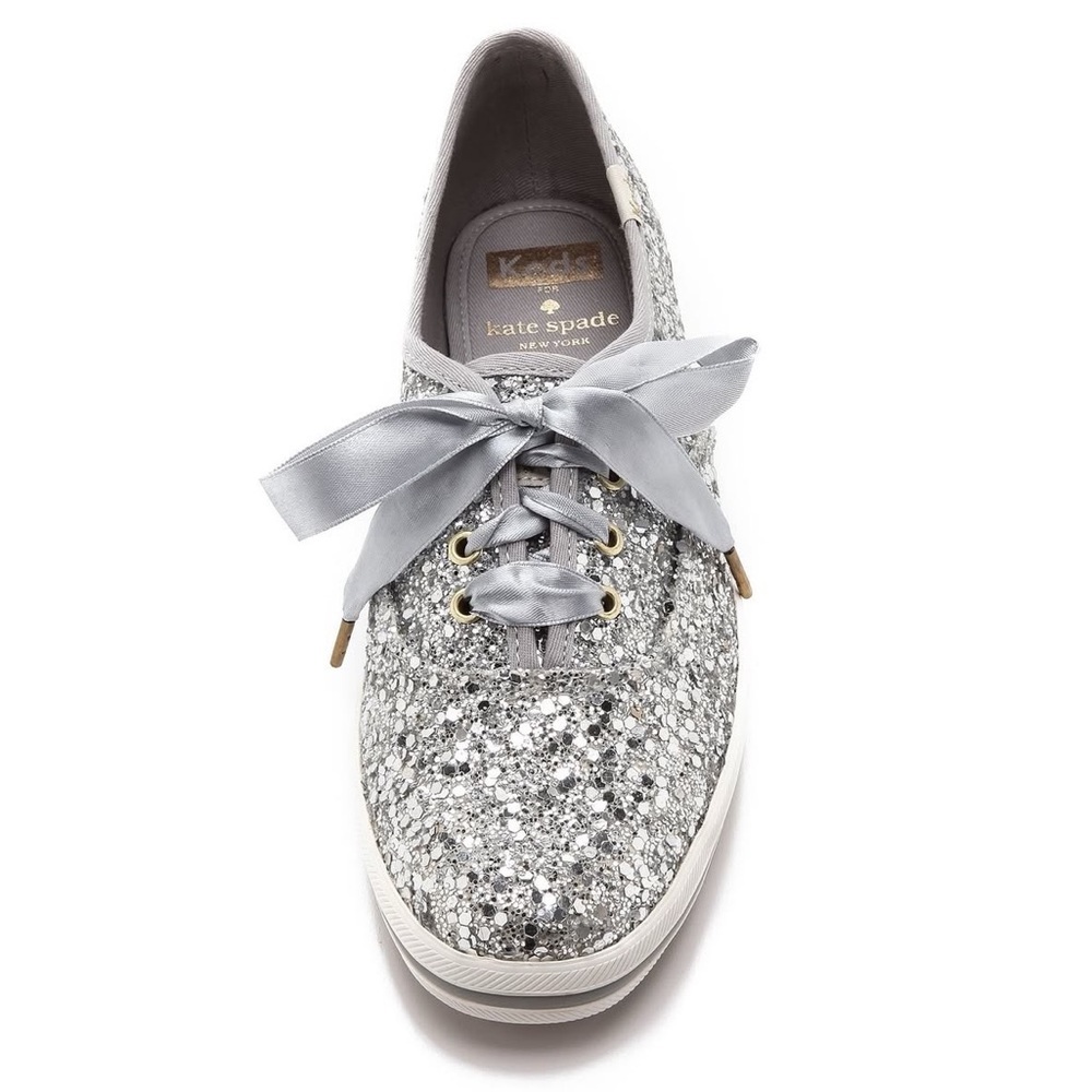 Keds x Kate Spade New York Silver Glitter Glam Shoe